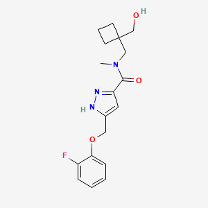 5-[(2-fluorophenoxy)methyl]-N-{[1-(hydroxymethyl)cyclobutyl]methyl}-N-methyl-1H-pyrazole-3-carboxamide