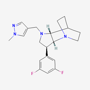 (2R*,3S*,6R*)-3-(3,5-difluorophenyl)-5-[(1-methyl-1H-pyrazol-4-yl)methyl]-1,5-diazatricyclo[5.2.2.0~2,6~]undecane