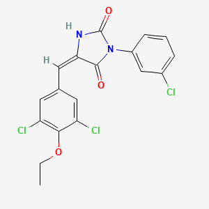 (5E)-3-(3-chlorophenyl)-5-(3,5-dichloro-4-ethoxybenzylidene)imidazolidine-2,4-dione