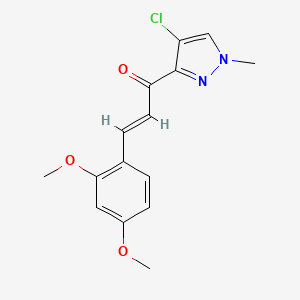 (E)-1-(4-CHLORO-1-METHYL-1H-PYRAZOL-3-YL)-3-(2,4-DIMETHOXYPHENYL)-2-PROPEN-1-ONE