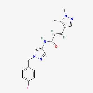 (E)-3-(1,5-DIMETHYL-1H-PYRAZOL-4-YL)-N~1~-[1-(4-FLUOROBENZYL)-1H-PYRAZOL-4-YL]-2-PROPENAMIDE