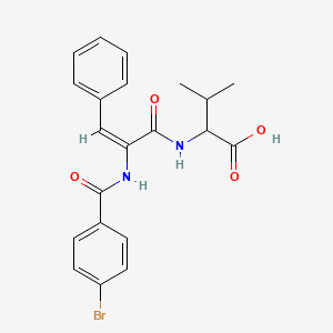 2-[[(E)-2-[(4-bromobenzoyl)amino]-3-phenylprop-2-enoyl]amino]-3-methylbutanoic acid