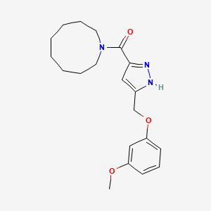 1-({5-[(3-methoxyphenoxy)methyl]-1H-pyrazol-3-yl}carbonyl)azonane