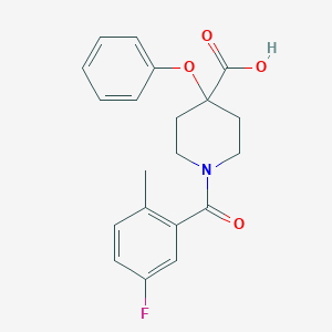 1-(5-fluoro-2-methylbenzoyl)-4-phenoxypiperidine-4-carboxylic acid