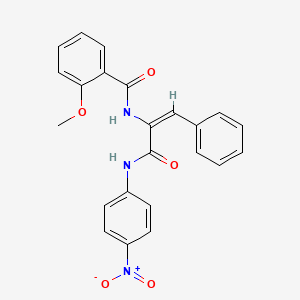 2-methoxy-N-[(E)-3-(4-nitroanilino)-3-oxo-1-phenylprop-1-en-2-yl]benzamide