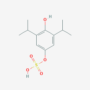 molecular formula C12H18O5S B054451 [4-Hydroxy-3,5-di(propan-2-yl)phenyl] hydrogen sulfate CAS No. 114991-27-4