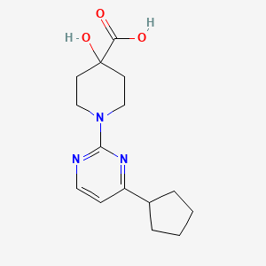 1-(4-cyclopentylpyrimidin-2-yl)-4-hydroxypiperidine-4-carboxylic acid