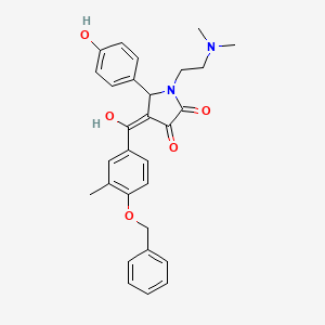 4-[4-(benzyloxy)-3-methylbenzoyl]-1-[2-(dimethylamino)ethyl]-3-hydroxy-5-(4-hydroxyphenyl)-1,5-dihydro-2H-pyrrol-2-one