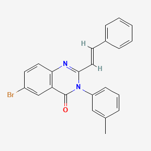 6-bromo-3-(3-methylphenyl)-2-(2-phenylvinyl)-4(3H)-quinazolinone