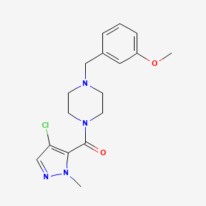 (4-CHLORO-1-METHYL-1H-PYRAZOL-5-YL)[4-(3-METHOXYBENZYL)PIPERAZINO]METHANONE