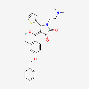 4-[4-(benzyloxy)-2-methylbenzoyl]-1-[2-(dimethylamino)ethyl]-3-hydroxy-5-(2-thienyl)-1,5-dihydro-2H-pyrrol-2-one