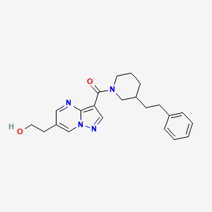 2-(3-{[3-(2-phenylethyl)-1-piperidinyl]carbonyl}pyrazolo[1,5-a]pyrimidin-6-yl)ethanol