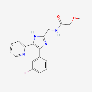 N-{[4-(3-fluorophenyl)-5-pyridin-2-yl-1H-imidazol-2-yl]methyl}-2-methoxyacetamide