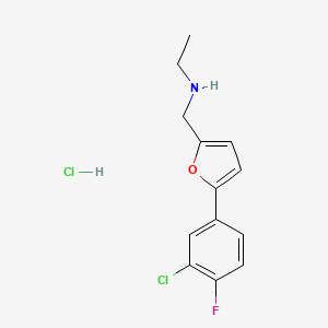 N-[[5-(3-chloro-4-fluorophenyl)furan-2-yl]methyl]ethanamine;hydrochloride