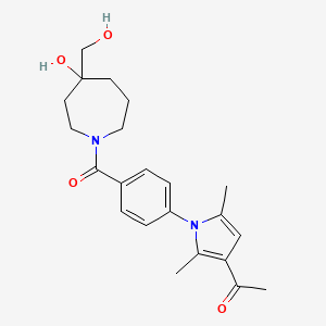 1-[1-(4-{[4-hydroxy-4-(hydroxymethyl)-1-azepanyl]carbonyl}phenyl)-2,5-dimethyl-1H-pyrrol-3-yl]ethanone