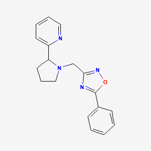 2-{1-[(5-phenyl-1,2,4-oxadiazol-3-yl)methyl]-2-pyrrolidinyl}pyridine