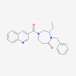 4-benzyl-3-ethyl-1-(quinolin-3-ylcarbonyl)-1,4-diazepan-5-one