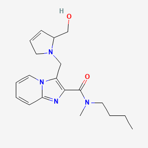 N-butyl-3-{[2-(hydroxymethyl)-2,5-dihydro-1H-pyrrol-1-yl]methyl}-N-methylimidazo[1,2-a]pyridine-2-carboxamide