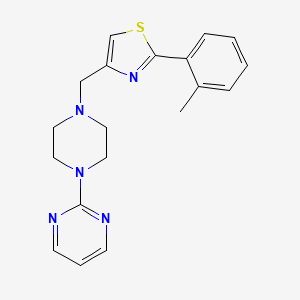 2-(2-METHYLPHENYL)-4-{[4-(2-PYRIMIDINYL)PIPERAZINO]METHYL}-1,3-THIAZOLE