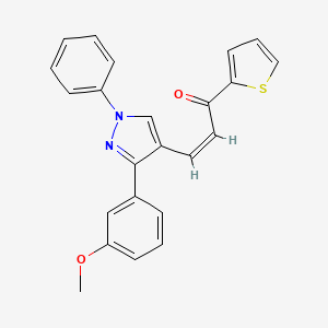 3-[3-(3-methoxyphenyl)-1-phenyl-1H-pyrazol-4-yl]-1-(2-thienyl)-2-propen-1-one