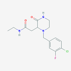 2-[1-(4-chloro-3-fluorobenzyl)-3-oxo-2-piperazinyl]-N-ethylacetamide