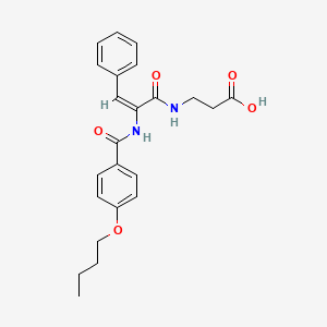 3-[[(E)-2-[(4-butoxybenzoyl)amino]-3-phenylprop-2-enoyl]amino]propanoic acid