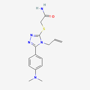 2-({4-ALLYL-5-[4-(DIMETHYLAMINO)PHENYL]-4H-1,2,4-TRIAZOL-3-YL}SULFANYL)ACETAMIDE