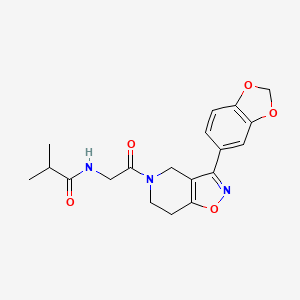 N-{2-[3-(1,3-benzodioxol-5-yl)-6,7-dihydroisoxazolo[4,5-c]pyridin-5(4H)-yl]-2-oxoethyl}-2-methylpropanamide