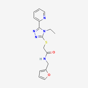 2-{[4-ETHYL-5-(2-PYRIDINYL)-4H-1,2,4-TRIAZOL-3-YL]SULFANYL}-N-(2-FURYLMETHYL)ACETAMIDE