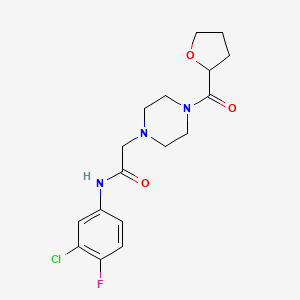 N-(3-chloro-4-fluorophenyl)-2-[4-(tetrahydro-2-furanylcarbonyl)-1-piperazinyl]acetamide