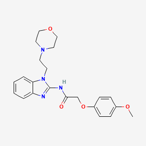 2-(4-methoxyphenoxy)-N-{1-[2-(4-morpholinyl)ethyl]-1H-benzimidazol-2-yl}acetamide