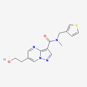 6-(2-hydroxyethyl)-N-methyl-N-(3-thienylmethyl)pyrazolo[1,5-a]pyrimidine-3-carboxamide