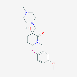 1-(2-fluoro-5-methoxybenzyl)-3-hydroxy-3-[(4-methylpiperazin-1-yl)methyl]piperidin-2-one