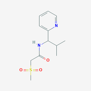 N-(2-methyl-1-pyridin-2-ylpropyl)-2-(methylsulfonyl)acetamide