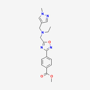 methyl 4-[5-({ethyl[(1-methyl-1H-pyrazol-4-yl)methyl]amino}methyl)-1,2,4-oxadiazol-3-yl]benzoate