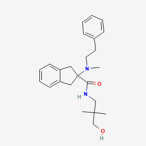 N-(3-hydroxy-2,2-dimethylpropyl)-2-[methyl(2-phenylethyl)amino]-2-indanecarboxamide