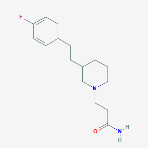 3-{3-[2-(4-fluorophenyl)ethyl]-1-piperidinyl}propanamide