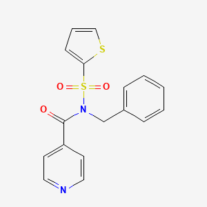 N-benzyl-N-thiophen-2-ylsulfonylpyridine-4-carboxamide