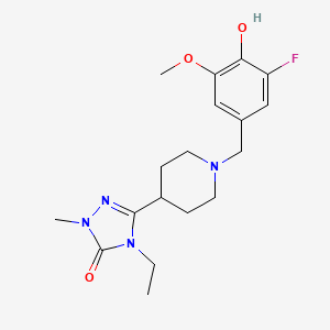 4-ethyl-5-[1-(3-fluoro-4-hydroxy-5-methoxybenzyl)piperidin-4-yl]-2-methyl-2,4-dihydro-3H-1,2,4-triazol-3-one