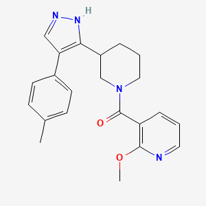 (2-methoxypyridin-3-yl)-[3-[4-(4-methylphenyl)-1H-pyrazol-5-yl]piperidin-1-yl]methanone