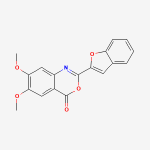 2-(1-benzofuran-2-yl)-6,7-dimethoxy-4H-3,1-benzoxazin-4-one