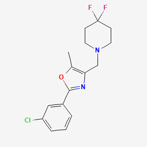 1-{[2-(3-chlorophenyl)-5-methyl-1,3-oxazol-4-yl]methyl}-4,4-difluoropiperidine