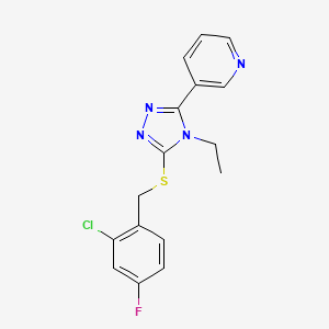 2-CHLORO-4-FLUOROBENZYL [4-ETHYL-5-(3-PYRIDYL)-4H-1,2,4-TRIAZOL-3-YL] SULFIDE