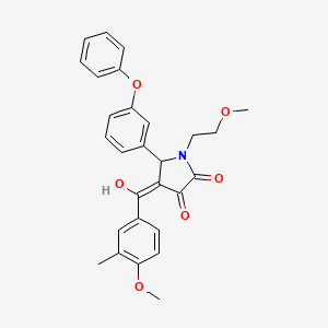 3-hydroxy-1-(2-methoxyethyl)-4-(4-methoxy-3-methylbenzoyl)-5-(3-phenoxyphenyl)-1,5-dihydro-2H-pyrrol-2-one