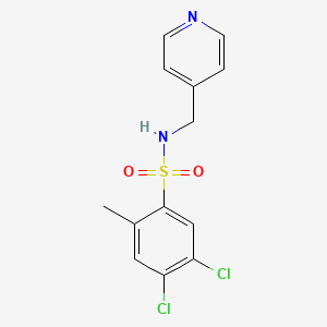 4,5-dichloro-2-methyl-N-(pyridin-4-ylmethyl)benzenesulfonamide