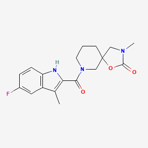 7-[(5-fluoro-3-methyl-1H-indol-2-yl)carbonyl]-3-methyl-1-oxa-3,7-diazaspiro[4.5]decan-2-one