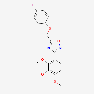 5-[(4-fluorophenoxy)methyl]-3-(2,3,4-trimethoxyphenyl)-1,2,4-oxadiazole