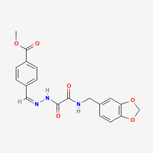 molecular formula C19H17N3O6 B5445644 methyl 4-[(Z)-[[2-(1,3-benzodioxol-5-ylmethylamino)-2-oxoacetyl]hydrazinylidene]methyl]benzoate 