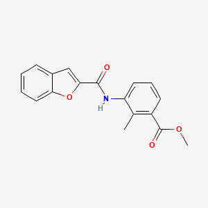 molecular formula C18H15NO4 B5445732 methyl 3-[(1-benzofuran-2-ylcarbonyl)amino]-2-methylbenzoate 