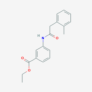 molecular formula C18H19NO3 B5445871 ETHYL 3-{[2-(2-METHYLPHENYL)ACETYL]AMINO}BENZOATE 